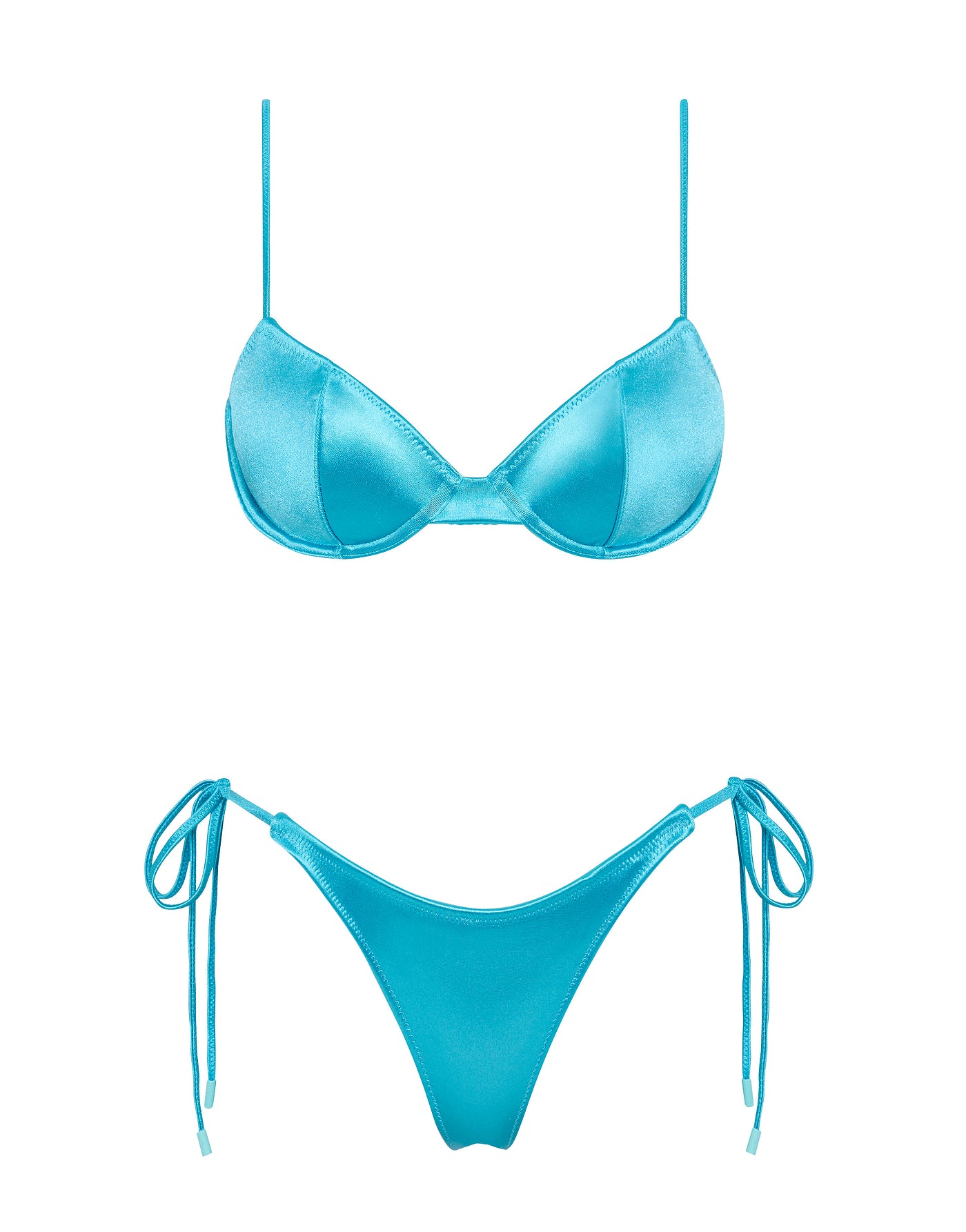 JARA ICY SHINE Blue Balconette Bikini Set