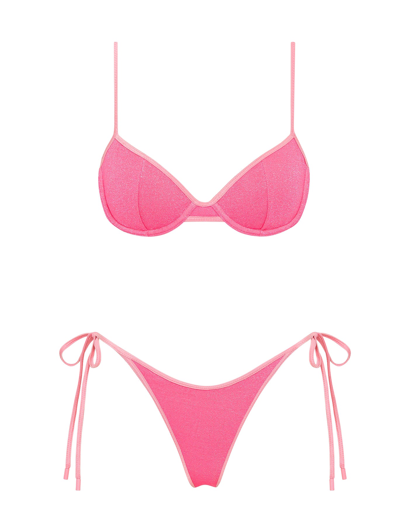 JARA PINK PUNCH SPARKLE Balconette Bikini Set