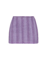 Kasi Monty Triangl Purple Sparkle Crochet Mini Skirt 