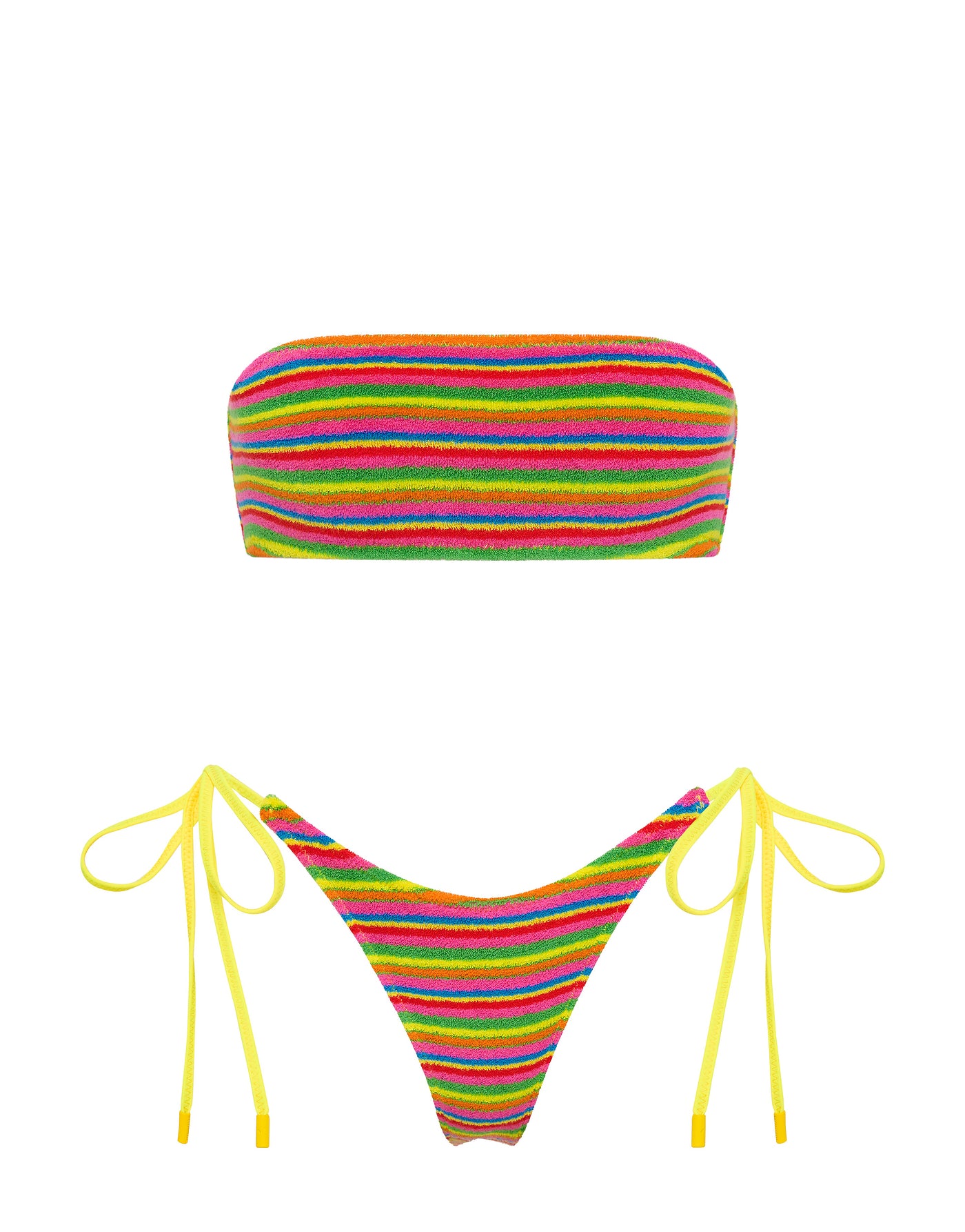 KAYA ALEIX Terry Towelling Bandeau Bikini Set