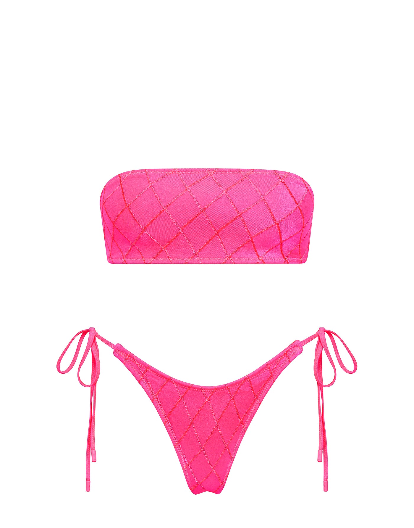 Kaya Mende Triangl Bandeau Bikini in Pink