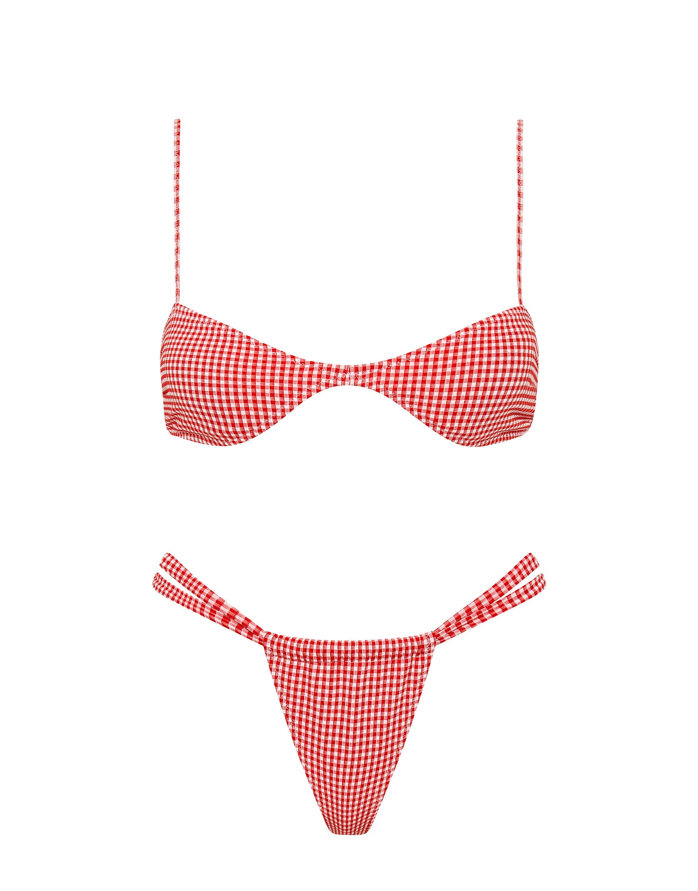 LOTI - PRON Red Gingham Bikini Set