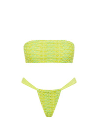 LUCE - REFE Sparkle Crochet Bandeau Bikini Set