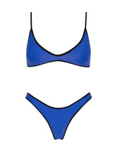 MAIA COBALT Neoprene Scoop Bikini Set