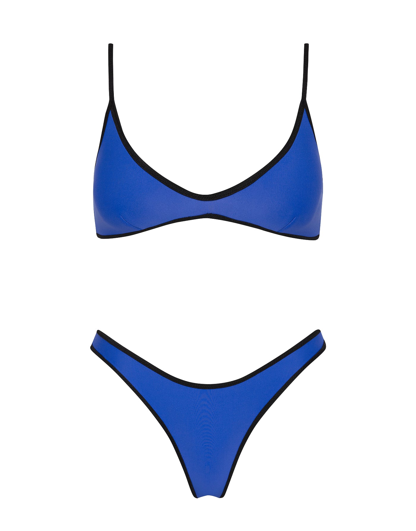 MAIA COBALT Neoprene Scoop Bikini Set