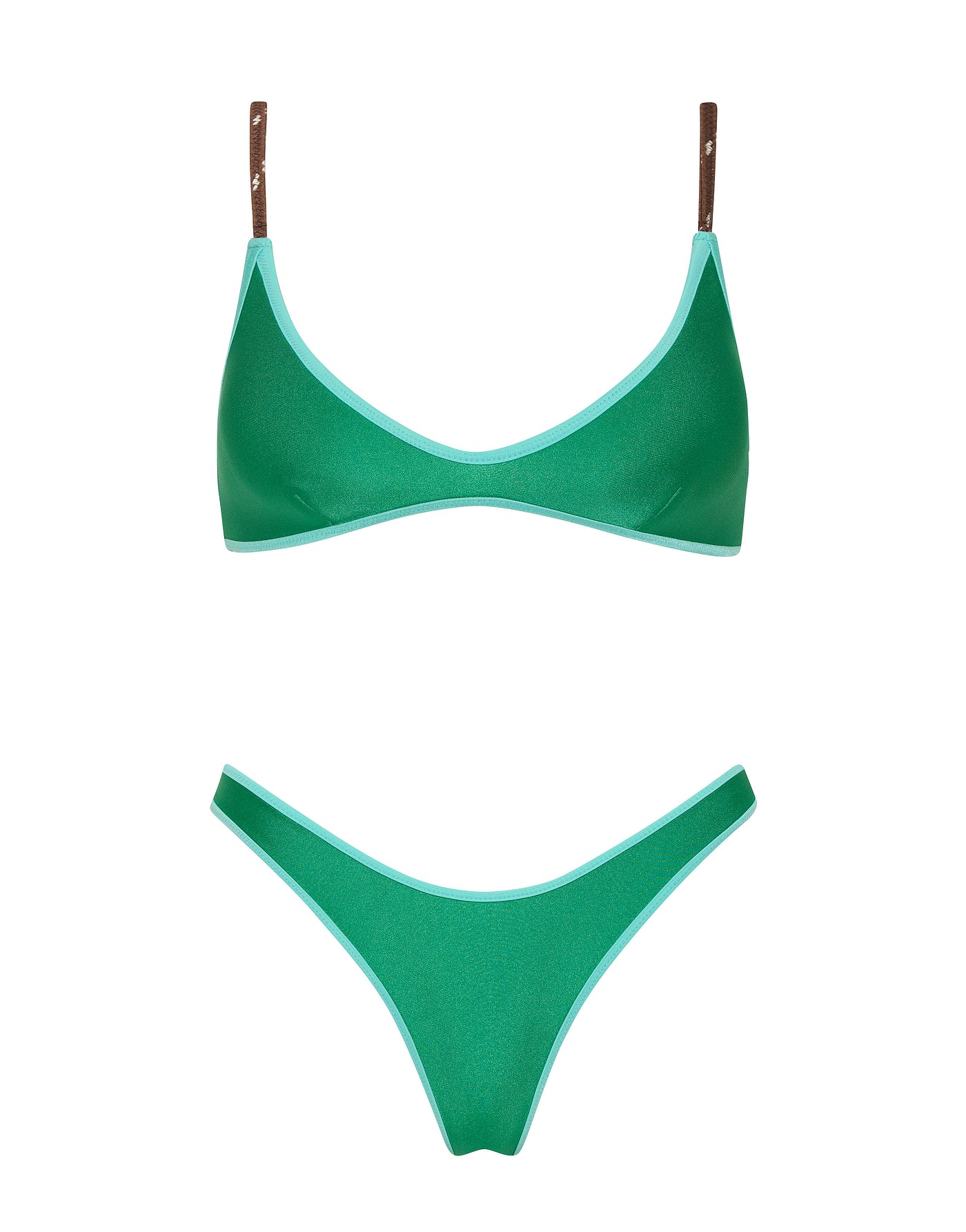 MAIA JADED GREEN Neoprene Crop Bikini Set