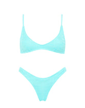 Maia Jave Triangl Blue Textured Bikini