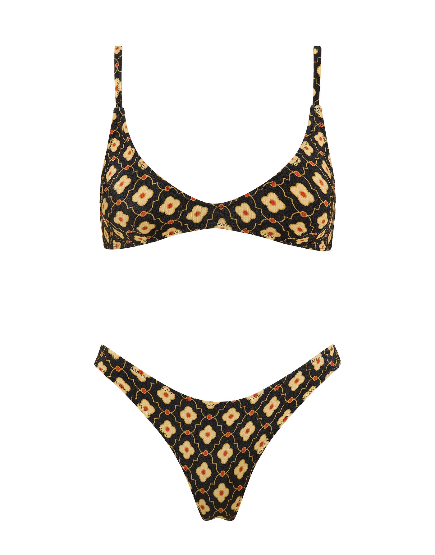 MAIA PERL Geometric Crop Bikini Set