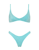 MAIA SKY HIGH Blue Crop Bikini Set