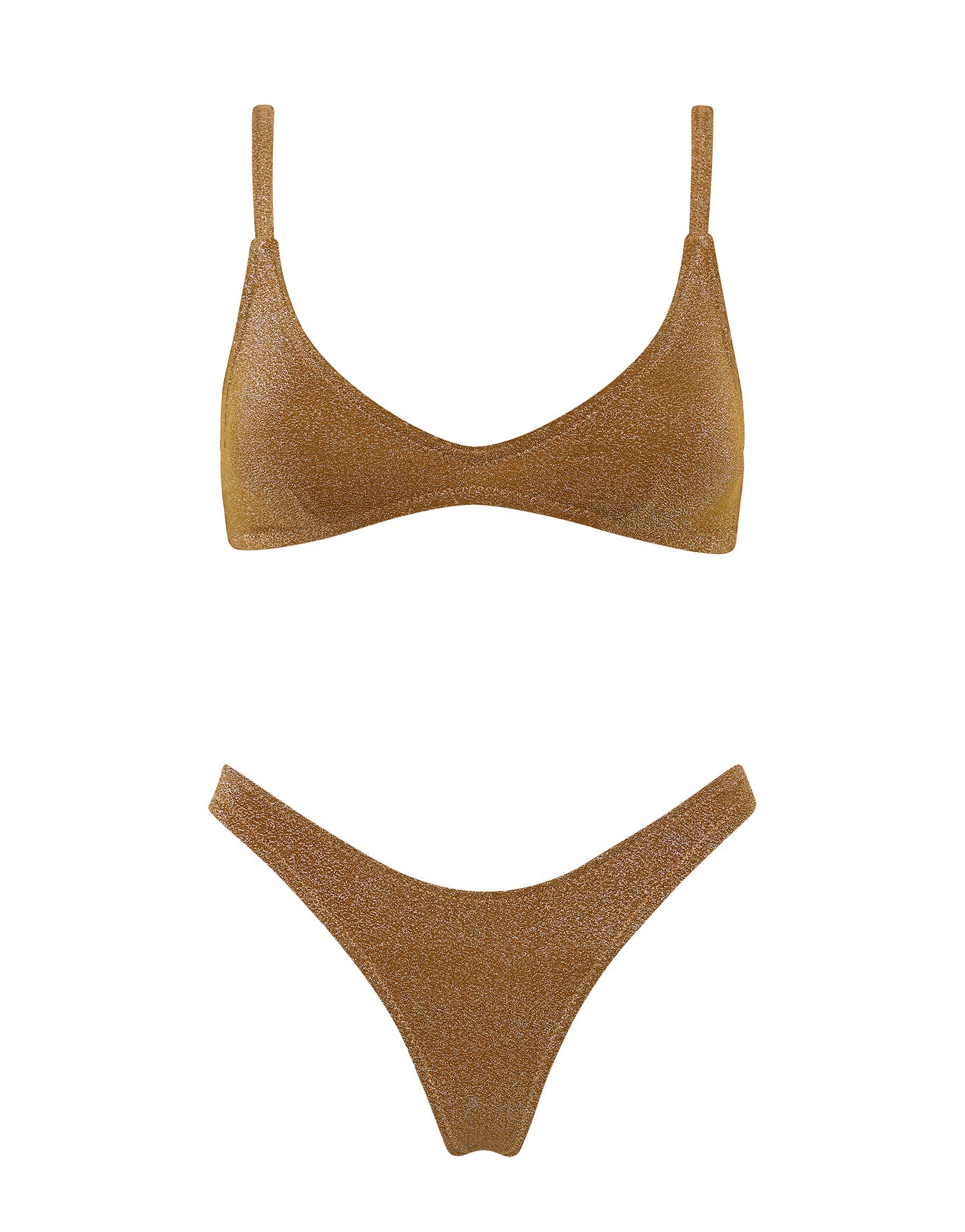 Maia Tine Triangl Brown Sparkle Bikini