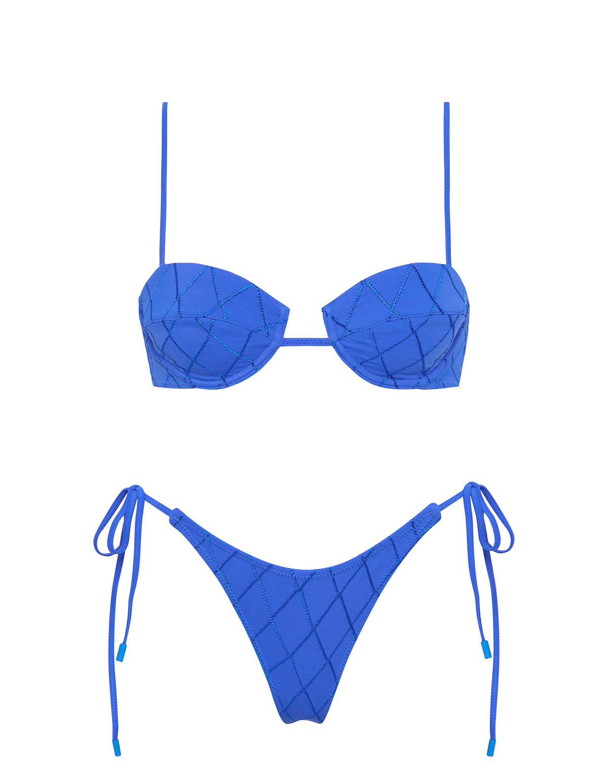 MALA - BANC Blue Balconette Bikini Set | Triangl
