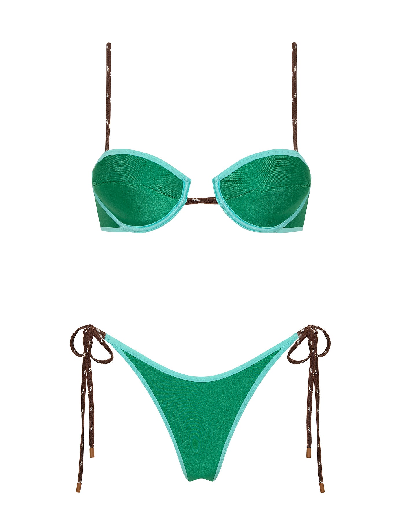 MALA JADED GREEN Neoprene Balconette Bikini Set