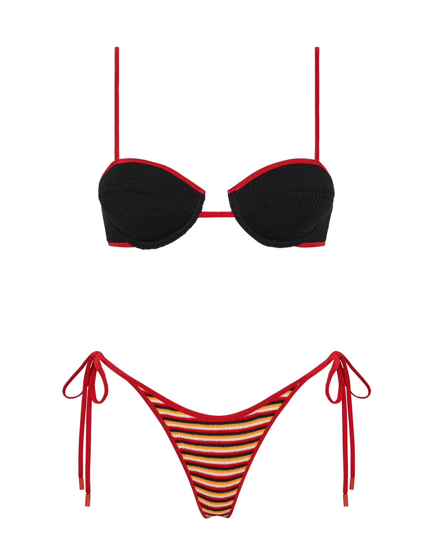 MALA SANGRIA CROCHET STRIPE Balconette Bikini Set