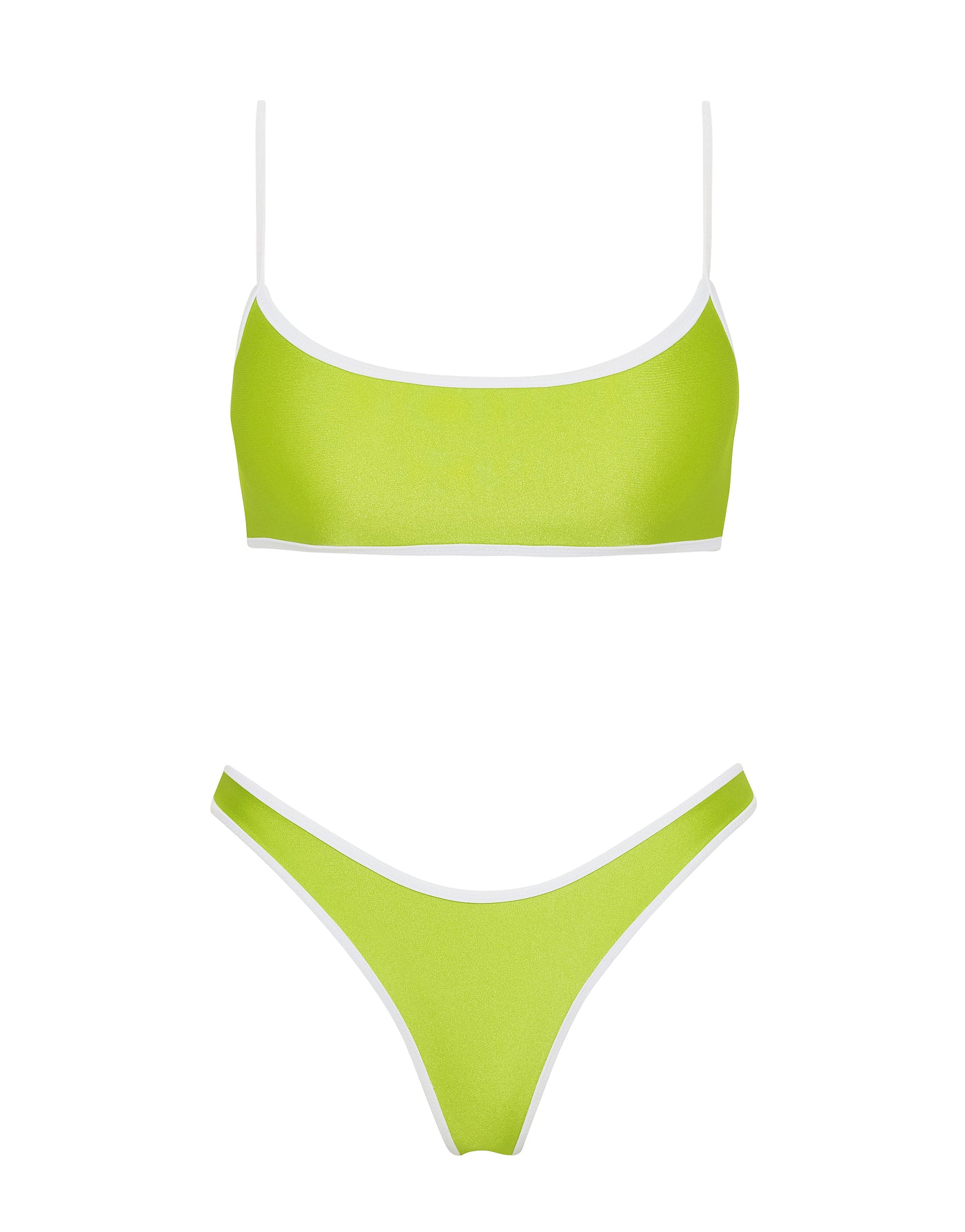 MICA LIME Neoprene Scoop Bikini Set