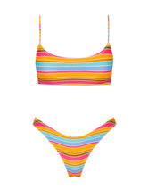 MICA MELON STRIPE Scoop Bikini Set