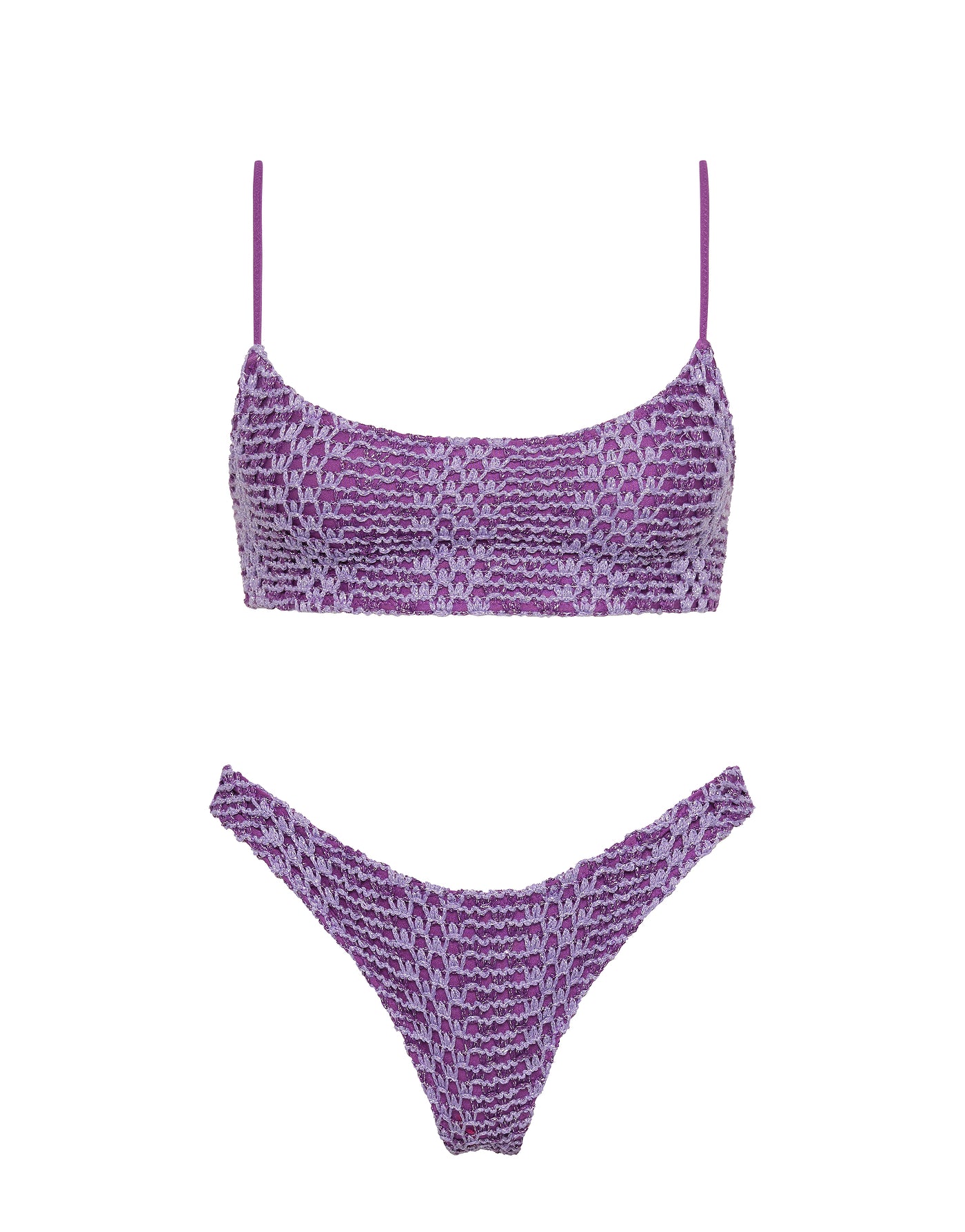 Mica Monty Triangl Purple Crochet Bikini