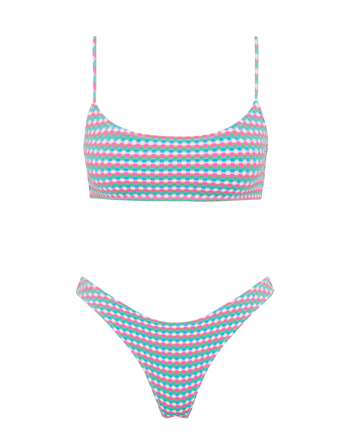 MICA MULBERRY Purple Crop Bikini Set