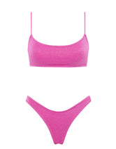 Vinca Cassa Sparkle Triangl Bikini in Pink Lurex 