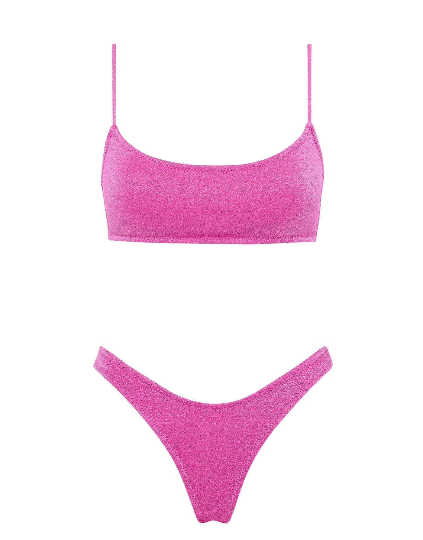 Vinca Cassa Sparkle Triangl Bikini in Pink Lurex 