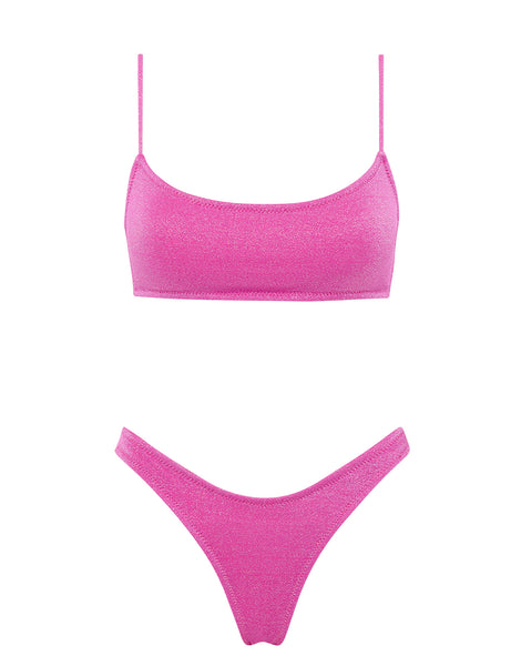 Triangl MICA set in the color Marina Sparkle- SMALL top and MEDIUM bottom