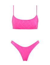 MICA POMEGRANATE Pink Crop Bikini Set