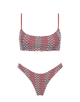 MICA TORI Crochet Crop Bikini Set 