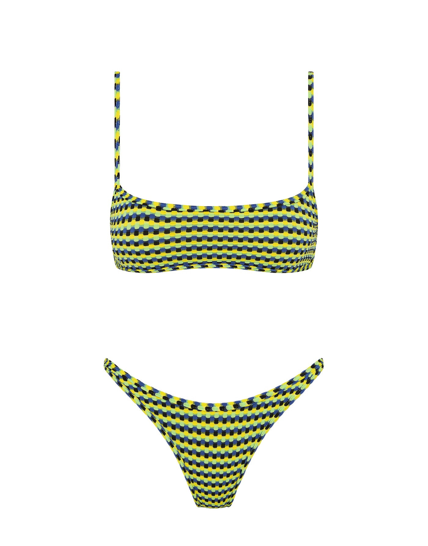 MIMA INK CONFETTI Textured Crop Bikini Set