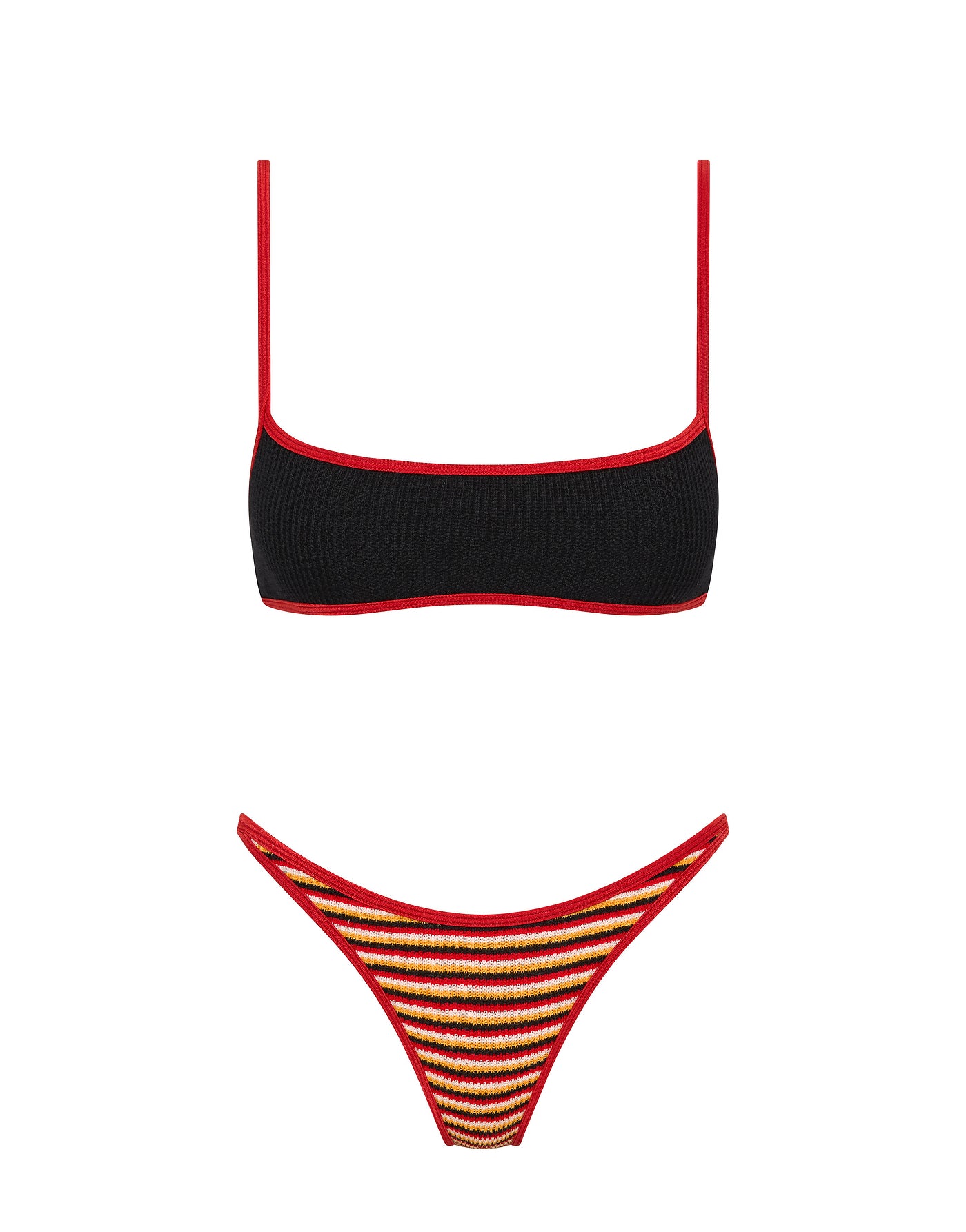 MIMA SANGRIA CROCHET STRIPE Crop Bikini Set