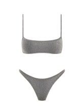 MIMA - SILVER SPARKLE Crop Bikini Set