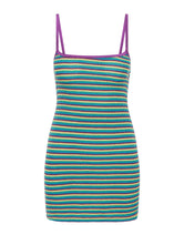 MINNI ORCHARD CROCHET STRIPE Mini Dress