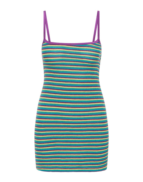 MINNI ORCHARD CROCHET STRIPE Mini Dress M/L MINNI ORCHARD CROCHET STRIPE Mini Dress M/L