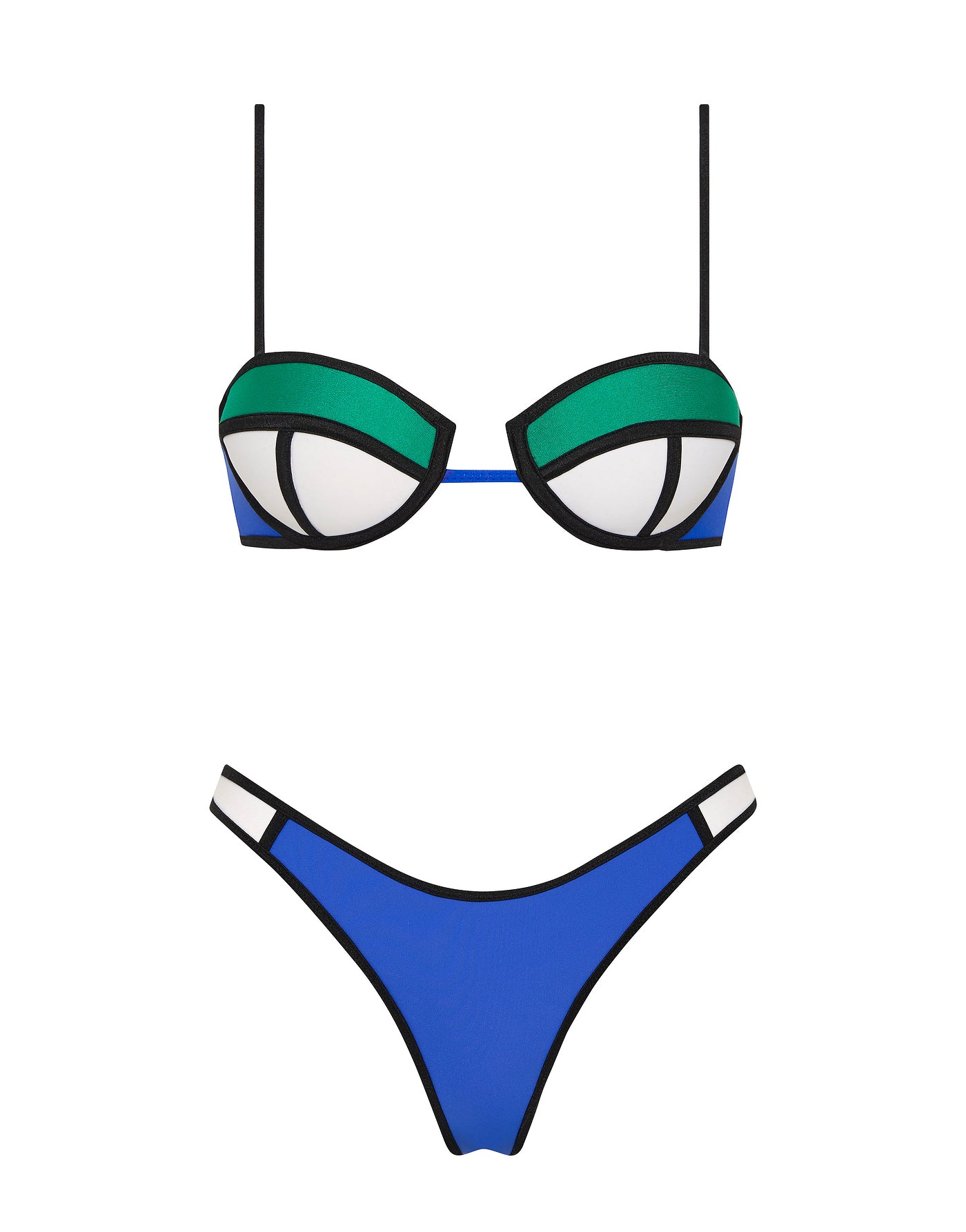 POPPY - BLUE TANGO Neoprene Balconette Bikini Set