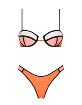 POPPY PEACH SODA Neoprene Balconette Bikini Set
