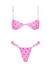STELL CASSI Pink Heart Scoop Bikini Set