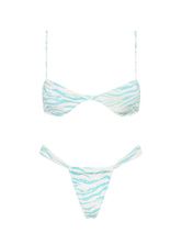 Stell Pezz Triangl Bikini in Blue Zebra 