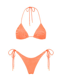 VINCA - AROLE Orange Triangle Bikini Set
