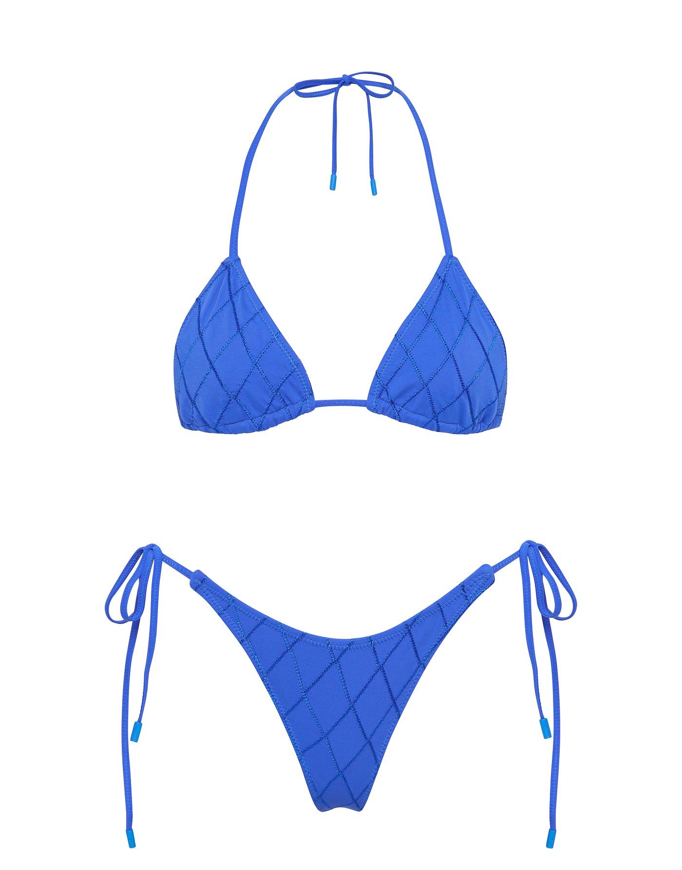 Vinca Banc Blue Triangle Bikini Set