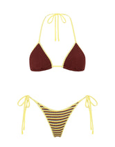 VINCA BUTTER CROCHET STRIPE Triangle Bikini Set