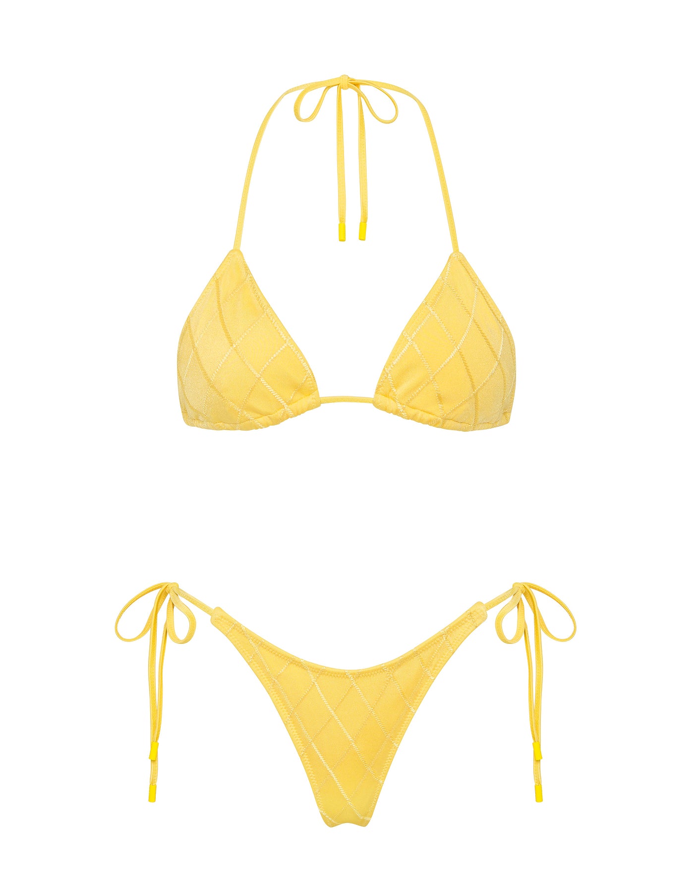 VINCA BUTTER Yellow Triangle Bikini Set