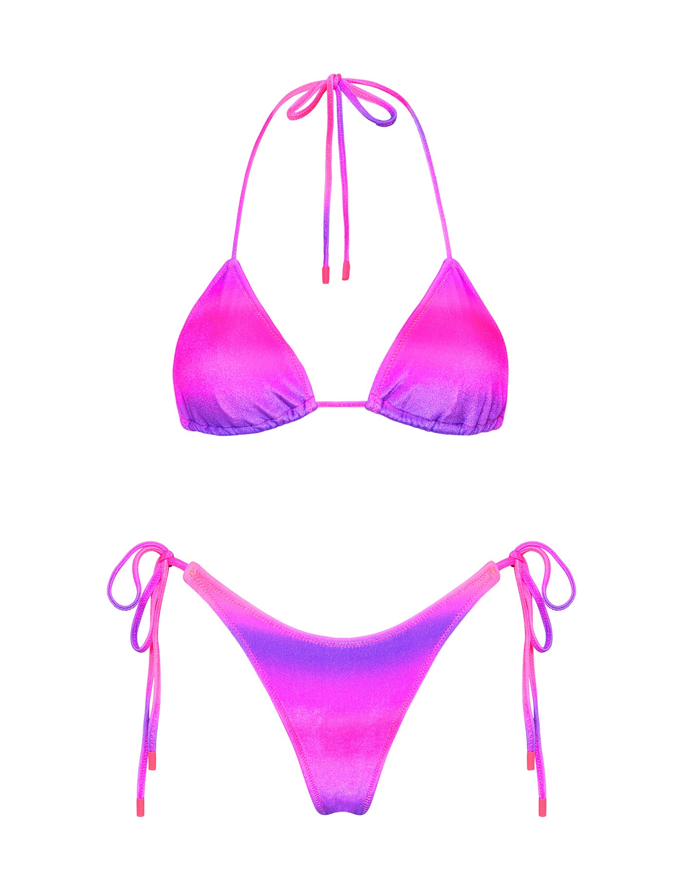 Vinca Chari Triangl Pink Purple Velvet Bikini