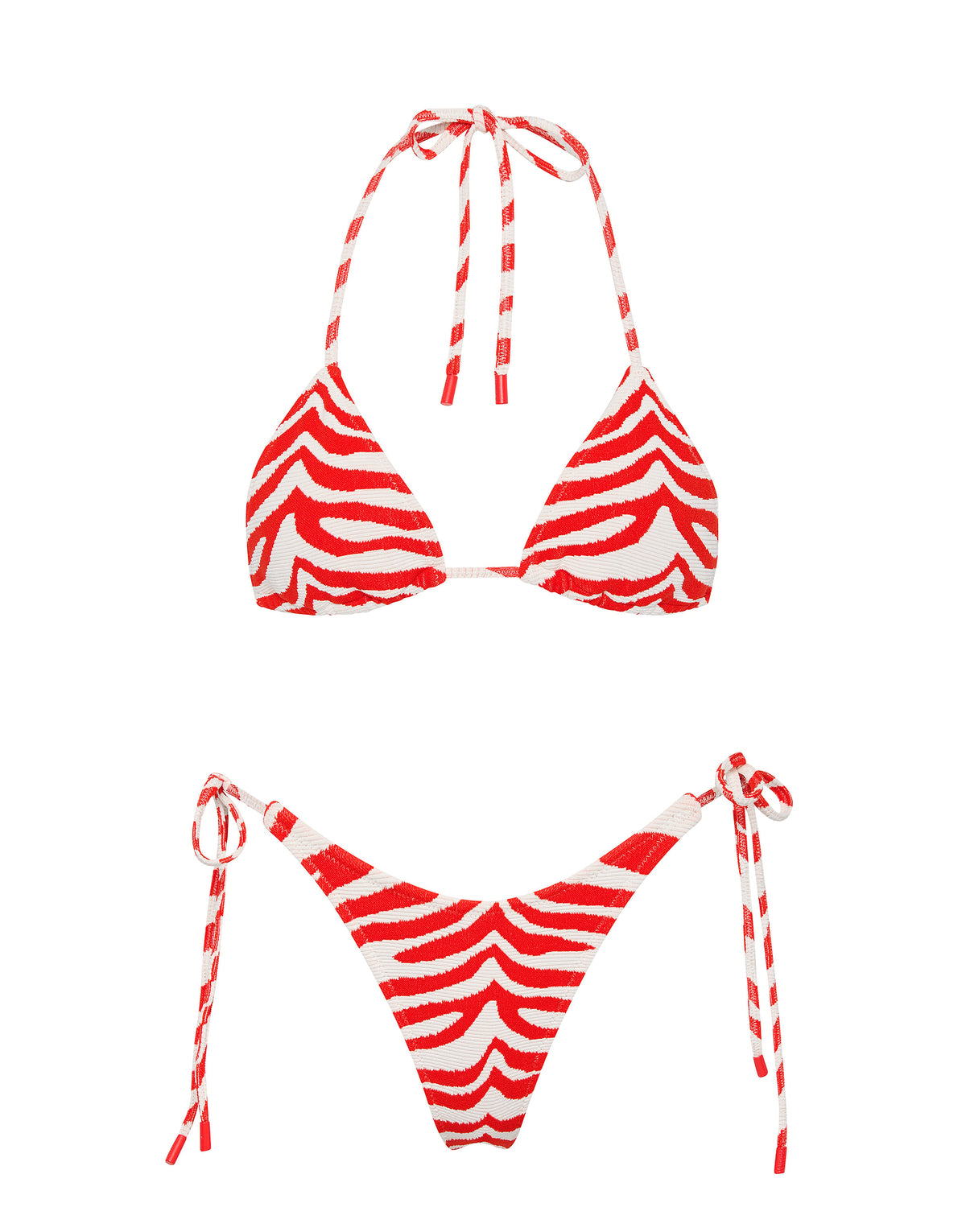 VINCA CHERRY ZEBRA SPLASH Triangle Bikini Set