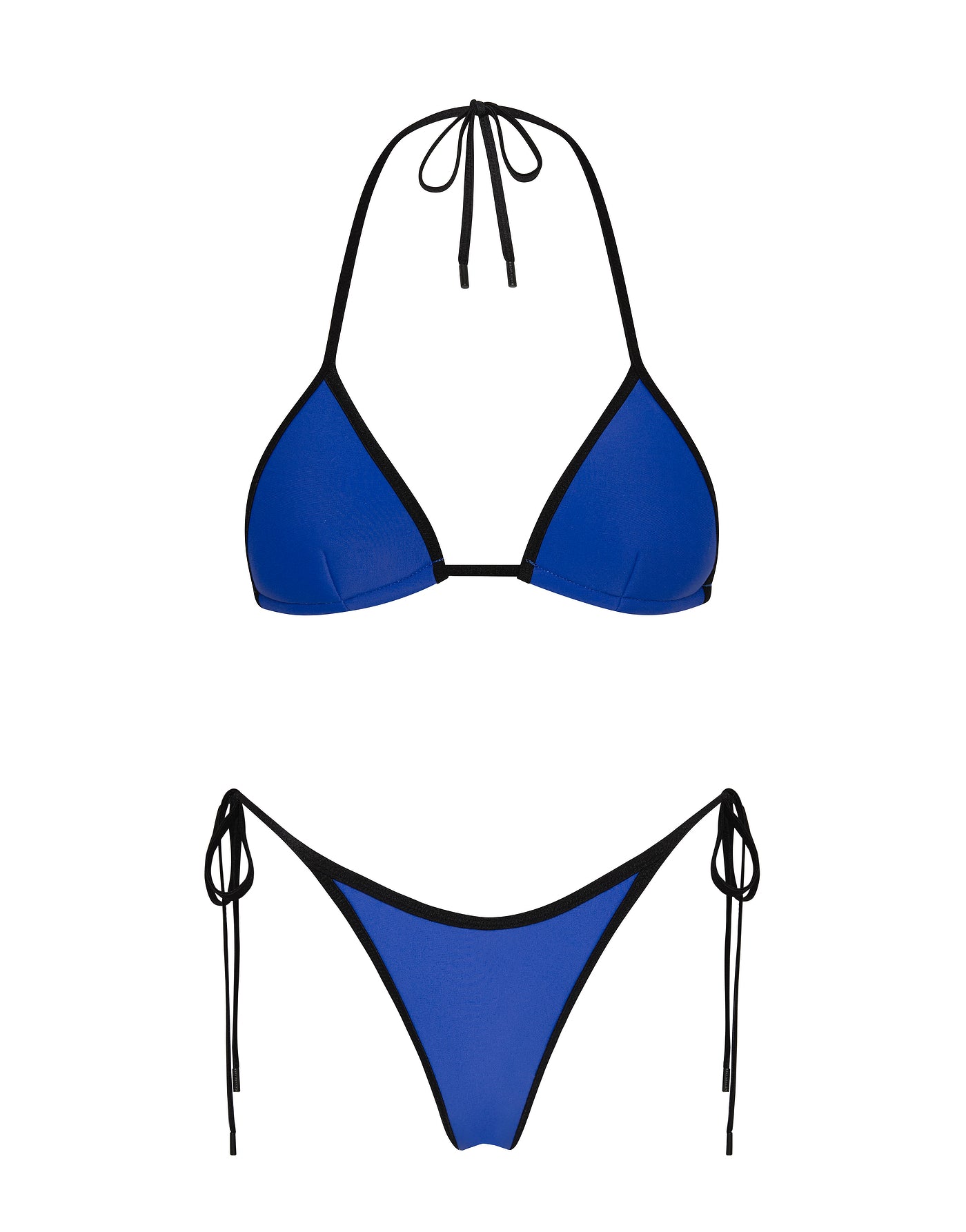 VINCA COBALT Neoprene Triangle Bikini Set