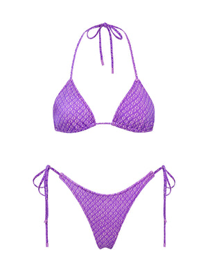 VINCA - HAZE Purple Triangle Bikini Set