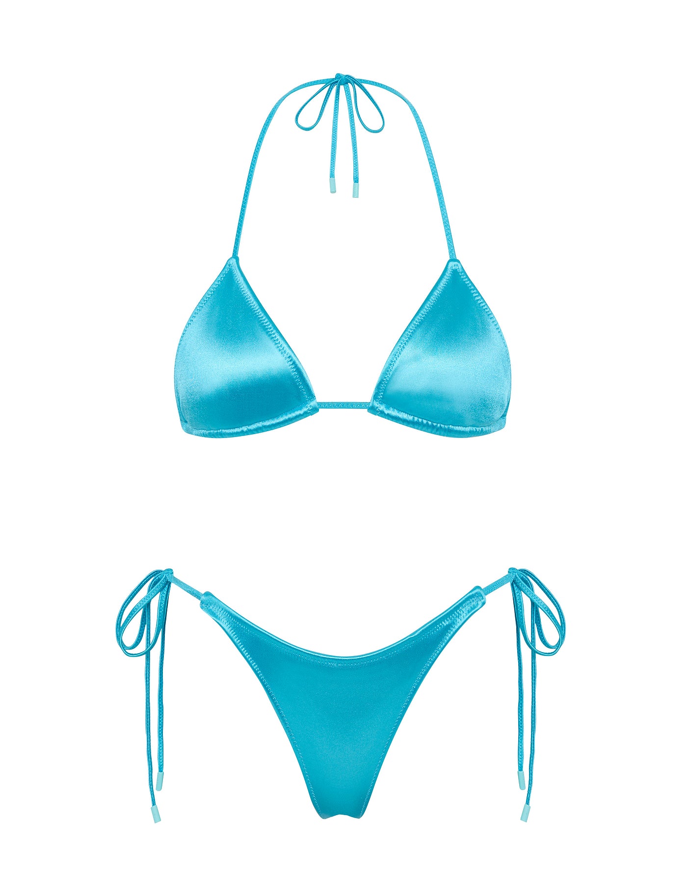VINCA ICY SHINE Blue Triangle Bikini Set
