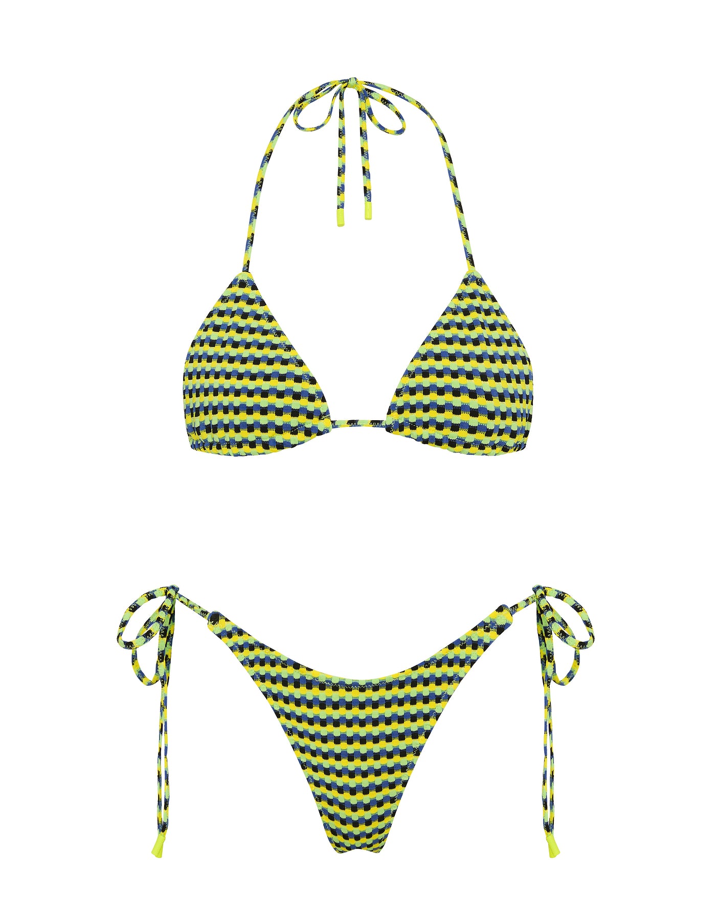 VINCA INK CONFETTI Textured Triangle Bikini Set