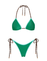 VINCA JADED GREEN Neoprene Triangle Bikini Set