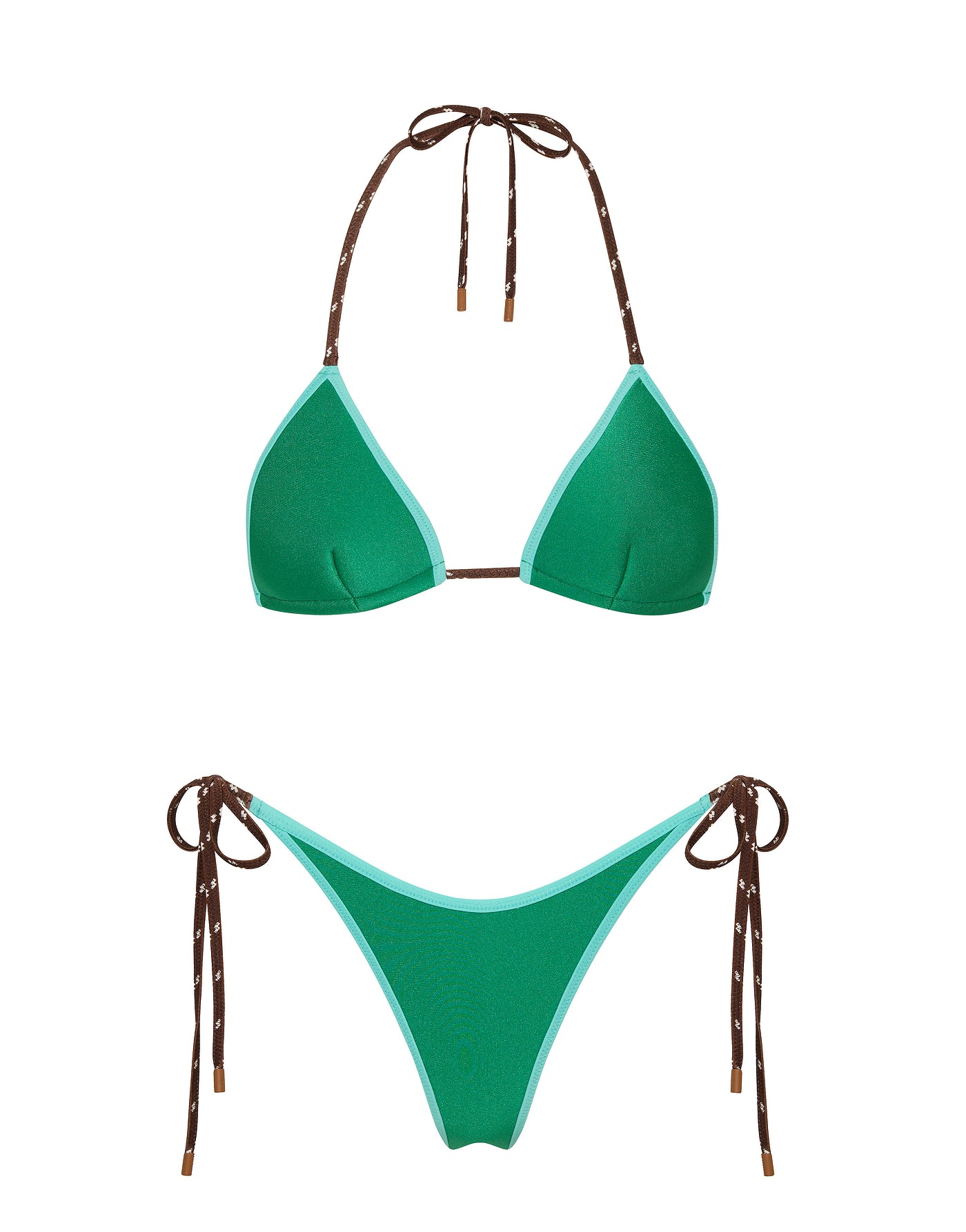 VINCA JADED GREEN Neoprene Triangle Bikini Set