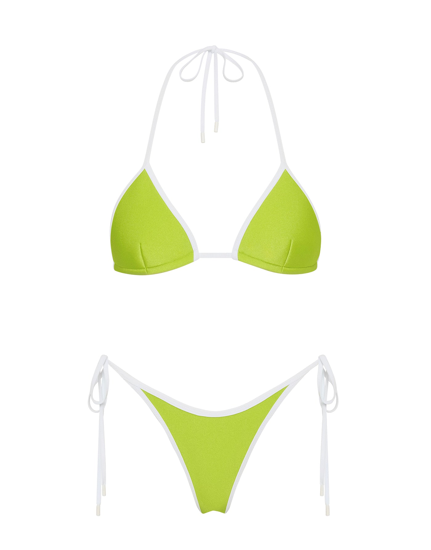 VINCA LIME Neoprene Triangle Bikini Set