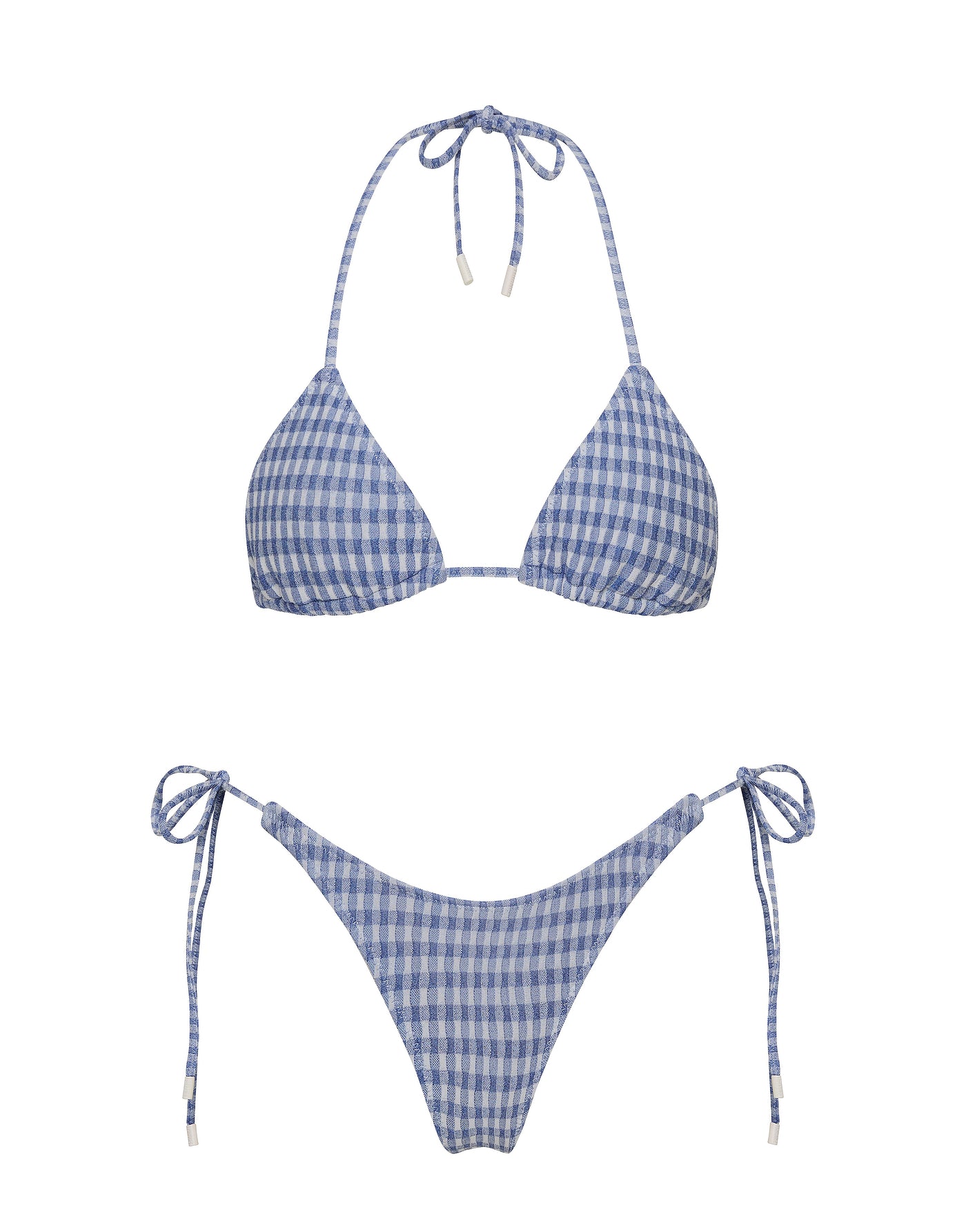 送料込追跡付◆santa monica◆ベビーブルーグロストライアングル VINCA LOKO Sparkle Triangle Bikini Set