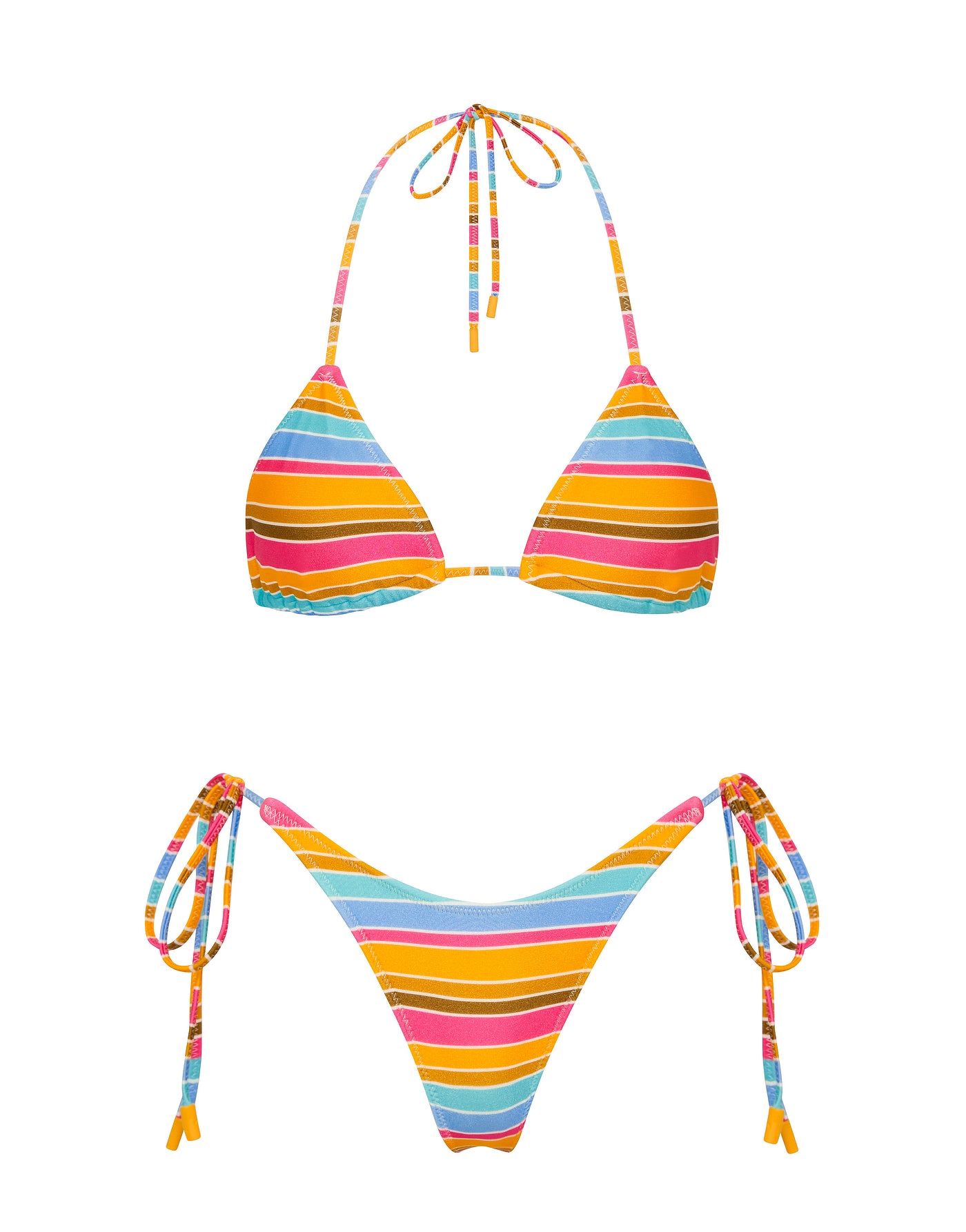 VINCA MELON STRIPE Triangle Bikini Set